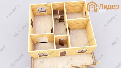 3d План первого этажа проекта ДБ-176