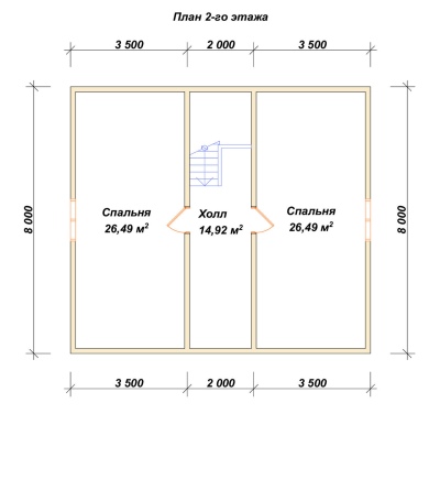 План второго этажа проекта ДБ-176