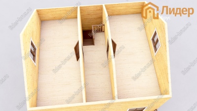 3d План второго этажа проекта ДБ-176