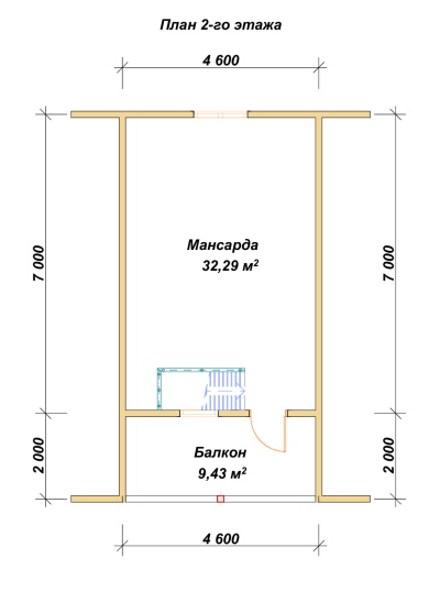 План второго этажа проекта ДБ-178