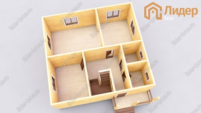 3d План первого этажа проекта ДБ-179