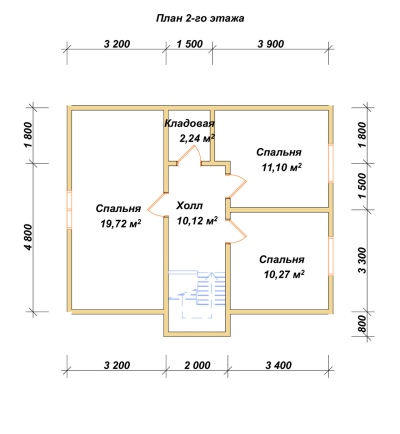 План второго этажа проекта ДБ-179