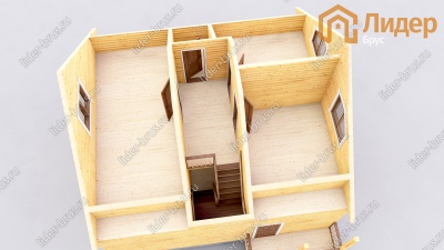 3d План второго этажа проекта ДБ-179