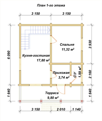 План первого этажа проекта ДБ-18