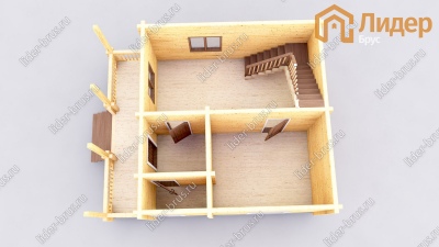 3d План первого этажа проекта ДБ-18