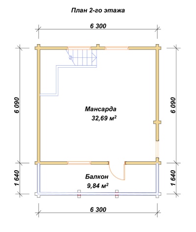 План второго этажа проекта ДБ-18
