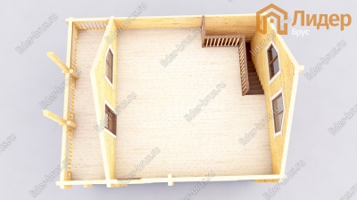 3d План второго этажа проекта ДБ-18