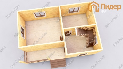 3d План первого этажа проекта ДБ-181