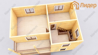 3d План второго этажа проекта ДБ-181