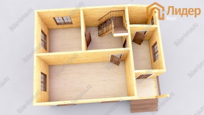 3d План первого этажа проекта ДБ-183