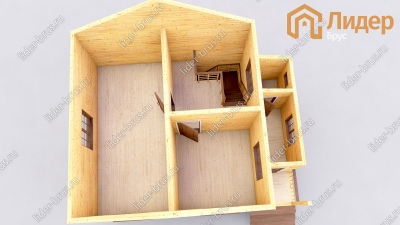 3d План второго этажа проекта ДБ-183