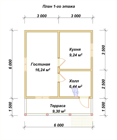 План первого этажа проекта ДБ-184