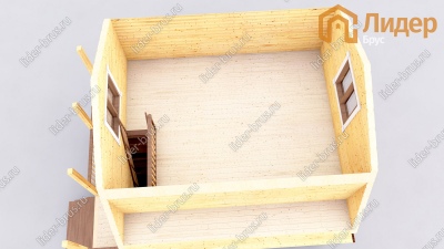 3d План второго этажа проекта ДБ-184