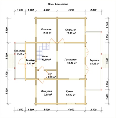 План первого этажа проекта ДБ-19