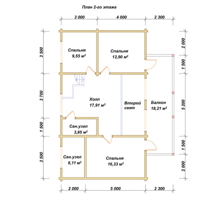 План второго этажа проекта ДБ-19