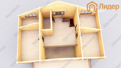 3d План второго этажа проекта ДБ-19