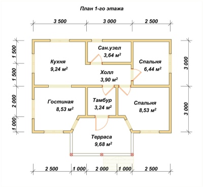 План первого этажа проекта ДБ-191