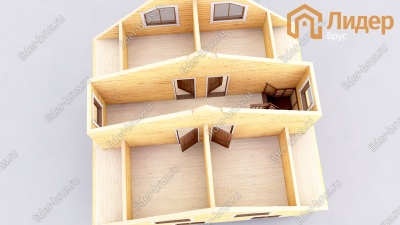 3d План второго этажа проекта ДБ-192