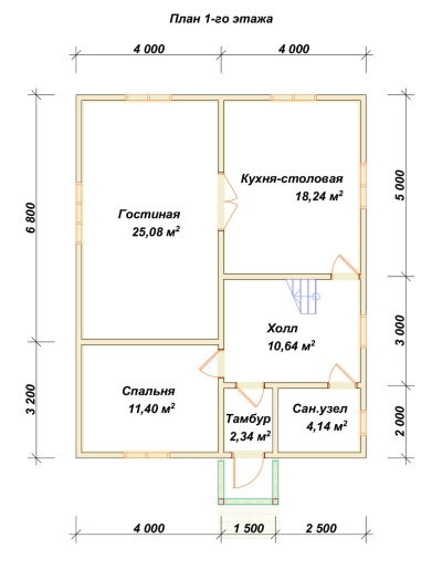 План первого этажа проекта ДБ-195