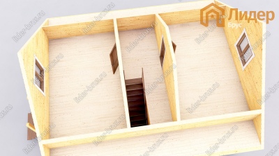 3d План второго этажа проекта ДБ-195