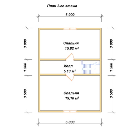План второго этажа проекта ДБ-197