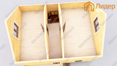 3d План второго этажа проекта ДБ-197