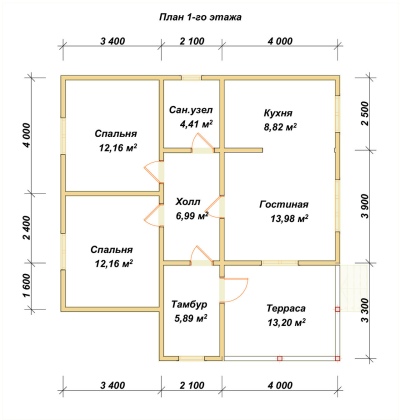 План первого этажа проекта ДБ-200