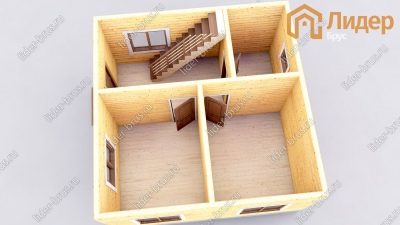 3d План первого этажа проекта ДБ-205