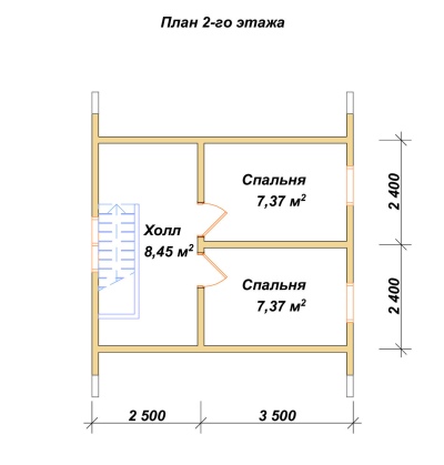 План второго этажа проекта ДБ-205