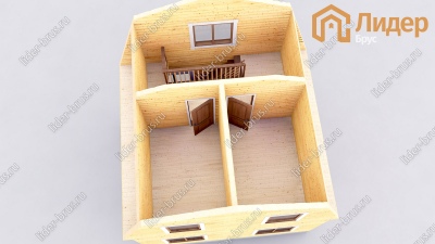 3d План второго этажа проекта ДБ-205