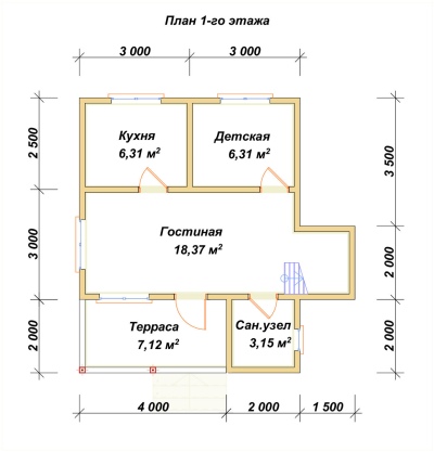 План первого этажа проекта ДБ-209