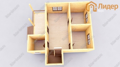 3d План первого этажа проекта ДБ-209