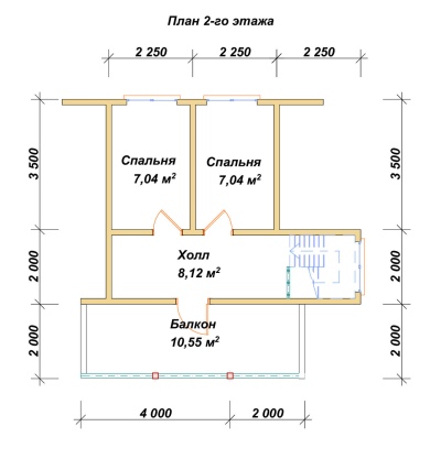 План второго этажа проекта ДБ-209