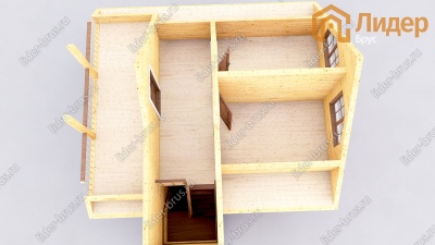 3d План второго этажа проекта ДБ-209