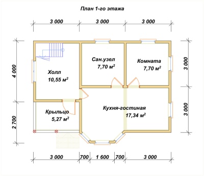 План первого этажа проекта ДБ-210