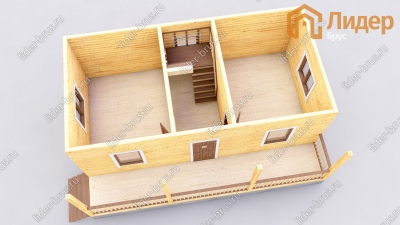 3d План первого этажа проекта ДБ-211