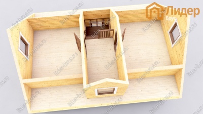 3d План второго этажа проекта ДБ-211