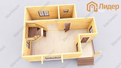 3d План первого этажа проекта ДБ-216