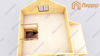 3d План второго этажа проекта ДБ-216