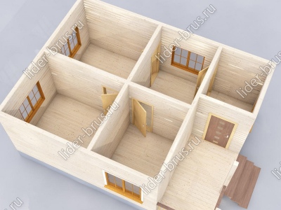 3d План первого этажа проекта ДБ-219