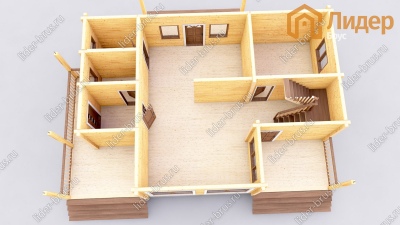 3d План первого этажа проекта ДБ-30