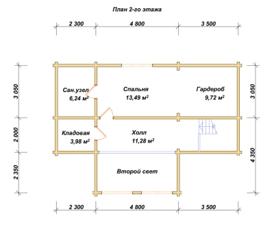 План второго этажа проекта ДБ-30