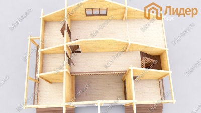 3d План второго этажа проекта ДБ-30