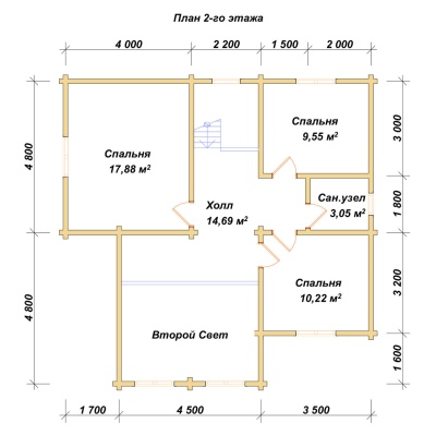 План второго этажа проекта ДБ-32