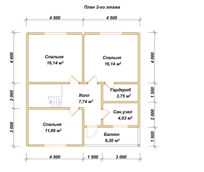 План второго этажа проекта ДБ-37