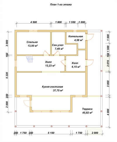 План первого этажа проекта ДБ-38