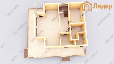 3d План первого этажа проекта ДБ-38