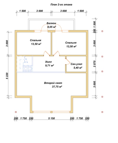 План второго этажа проекта ДБ-38