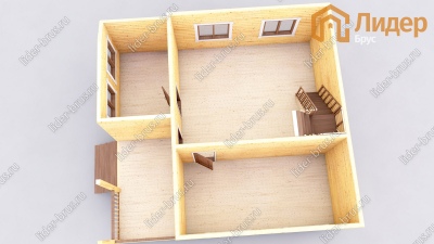 3d План первого этажа проекта ДБ-43