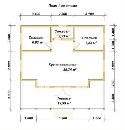 План первого этажа проекта ДБ-49